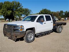 2016 Chevrolet Silverado 3500 HD 4x4 Crew Cab Flatbed Pickup W/Diesel 