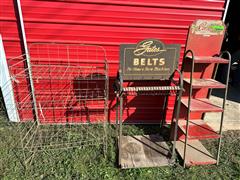 Antique Parts Shelving & Displays 