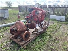 Peerless 8AEF15 Skid Mtd Centrifugal Fire Pump W/Detroit 6-71 Power Unit 