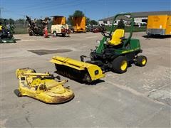 1997 John Deere F1145 Front-Mount Mower & Rotary Broom Attachments 