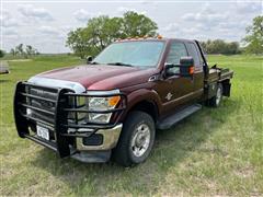 2015 Ford F350 XLT Super Duty 4x4 Extended Cab Flatbed Pickup 