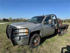 2008 Chevrolet Silverado 3500 HD 4x4 Flatbed Pickup W/Bale Bed 