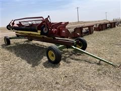 Case Pickup Header On Shop-Built Trailer 