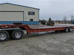 1977 Trail Eze 42' T/A Fixed Neck Lowboy W/Hyd Tail Section 