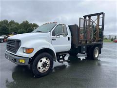 2003 Ford F650 XL Super Duty S/A Flatbed Attenuator Truck 