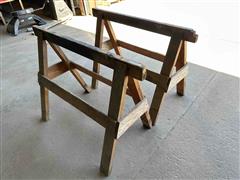 Wooden Sawhorses 