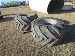 Michelin MegaXBib 750/50R26 Radial Floater Tires & 10 Bolt Rims 