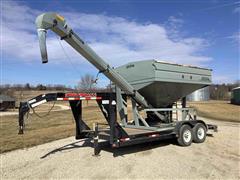 2009 Convey-All BTS290 Seed Tender Mounted On 2009 Trailerman T/A Gooseneck Flatbed Trailer 