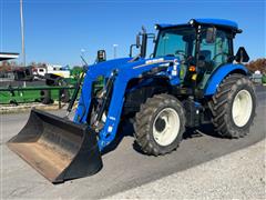 2021 New Holland Workmaster 105 MFWD Tractor W/Loader 