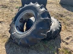 Goodyear 14.9-24 Tractor Tires On Rims 