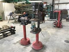 Blackhawke DP-589 Drill Press & 200 10" Bench Grinder On Stands 