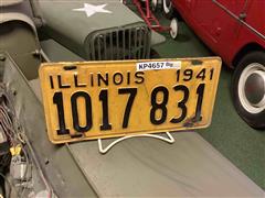 1941 Illinois License Plate 