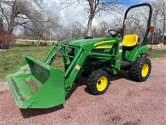 2005 John Deere 2210 HST Compact Utility Tractor W/Loader 