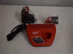 Milwaukee M12 Batteries And Charger 