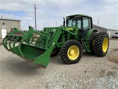 2010 John Deere 7130 Premium Deluxe MFWD Row Crop Tractor W/Loader 