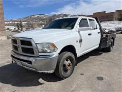 2012 RAM 3500 ST 4x4 Crew Cab Flatbed Pickup 