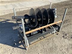 JCT Post Hole Auger Skid Steer Attachment 