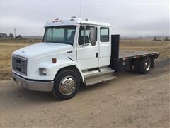 2001 Freightliner FL60 S/A Extended Cab Flatbed Truck 