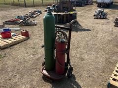 Smith WH200A Oxy Acetylene Torch W/Cart & Bottles 