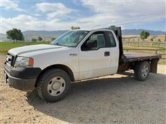 2008 Ford F150 XL 4x4 Extended Cab Flatbed Pickup 