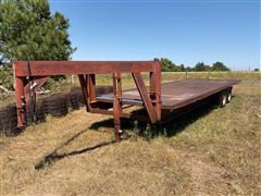 1980 TravAlong T/A Gooseneck Flatbed Trailer 