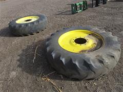 John Deere 18.4R38 Dual Tires And Rims 