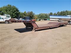 1980 Trail-Eze 5544-1329 T/A Fixed Neck Lowboy W/Hyd Tail Section 