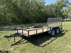 2018 Maxey 16' T/A Flatbed Trailer 