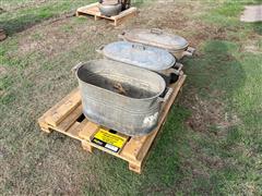 Galvanized Burn Pots & Lids 