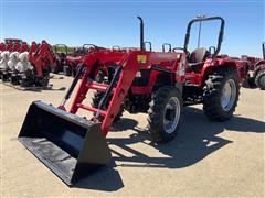 2018 Mahindra 5555 MFWD Tractor W/Loader 