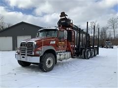 2015 Mack GU713 Tri/A Log Truck W/Serco Loader 