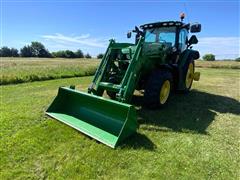 2015 John Deere 6150R MFWD Tractor W/Loader 