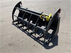 2022 76” Heavy Duty Grapple Bucket Skid Steer Attachment 