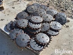 John Deere Steel Spiked Furrow Closing Wheels 