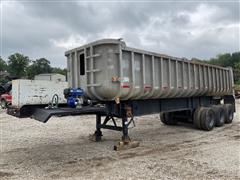 1986 Fruehauf Tri/A Aluminum End Dump Trailer 