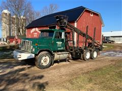 2000 International 2574 T/A Log Truck W/Knuckle Boom Loader W/Rotobec Grapple 