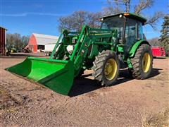 2013 John Deere 5115M MFWD Tractor W/Loader 