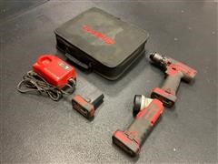 Snap-On CDR761 Cordless 3/8" Drill/Driver W/ LED Flashlight Set 