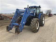 2002 New Holland TM125 MFWD Tractor W/Loader 