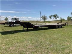2007 Kaufman T/A Fixed Neck Lowboy W/Dovetail & Ramps 