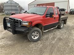 1999 Ford F250 4x4 Extended Cab Bale Bed Pickup 