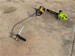 John Deere / Poulan Gas Powered Weed Trimmer & Chain Saw 