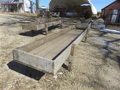 16X3 Wood Cattle Feed Bunks 