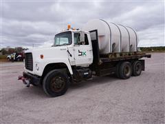 1989 Ford LT8000 T/A Flatbed Water Truck W/3000 Gallon Tank 