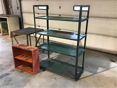 Shop Storage Shelves & Shop Table 
