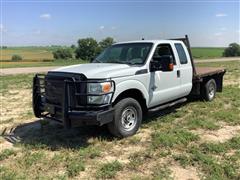 2012 Ford F250 Super Duty 4x4 Extended Cab Flatbed Pickup 