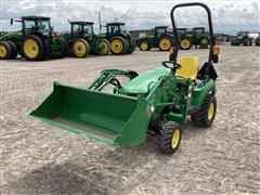 2021 John Deere 1023E MFWD Compact Utility Tractor W/Loader 