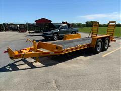 2014 Green TE61 16' 5-Ton T/A Flatbed Trailer 