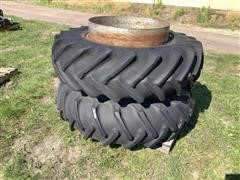 Coop Super Power Plus 18.4/34 Farm Tires & Rims 