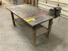 Metal Table W/Vice 